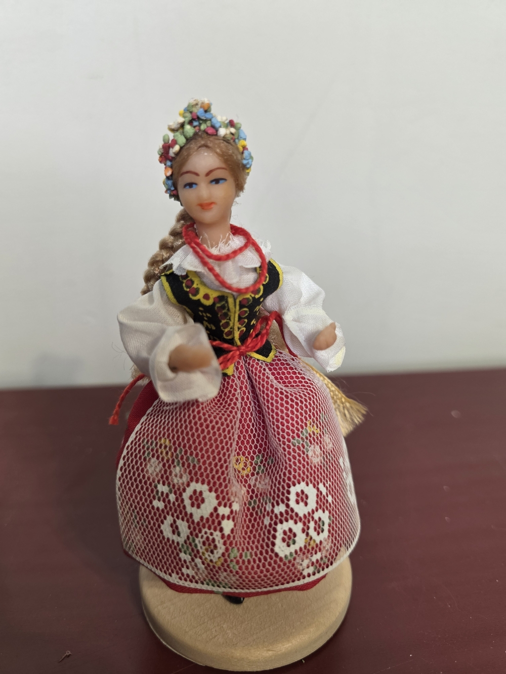 Vintage Krakowianka Polish Folk Doll | Handmade Regional Costume Figure | Krakow